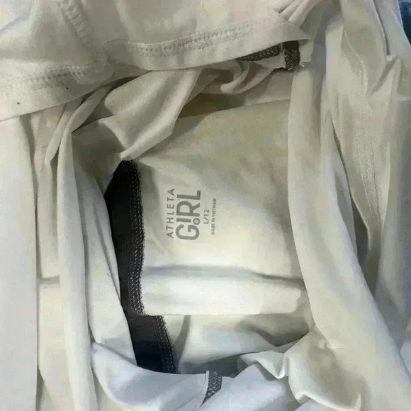 Athleta Kids White and Gray Tank Top - Picture 2 of 3